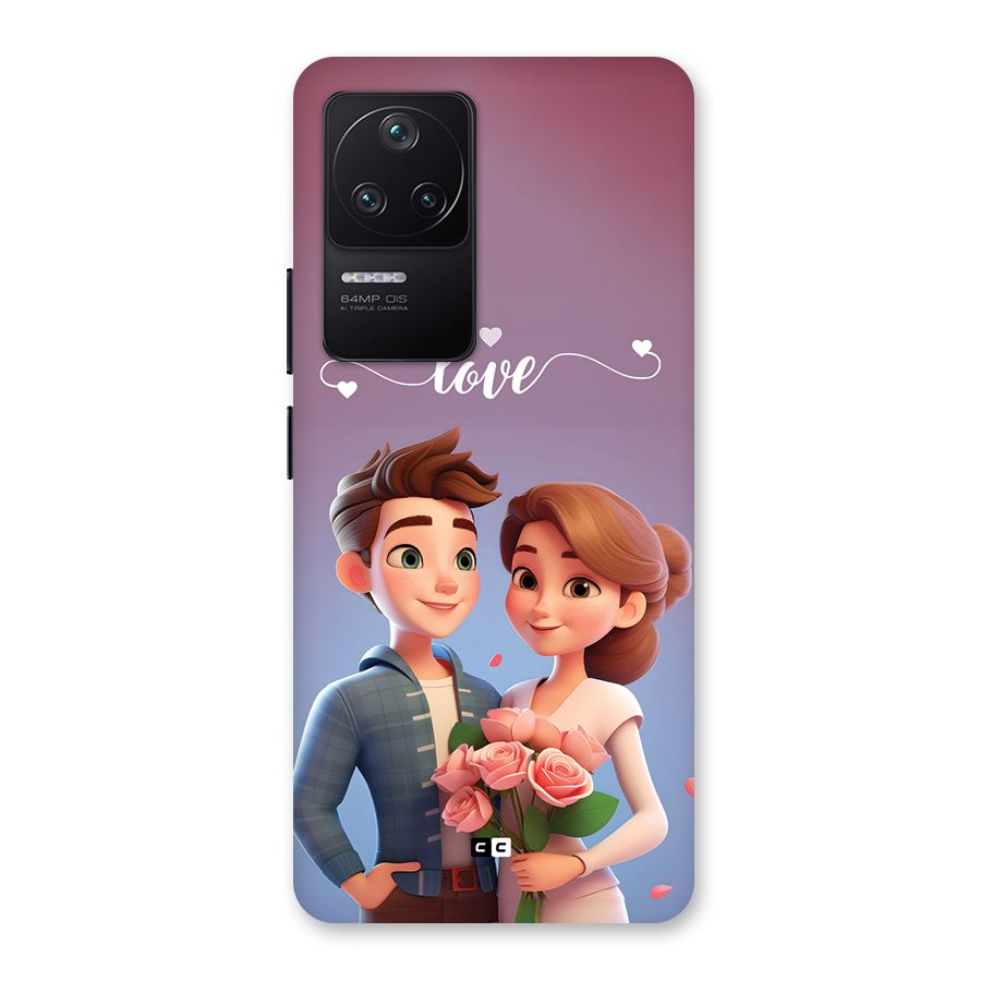Couple With Flower Back Case for Poco F4 5G
