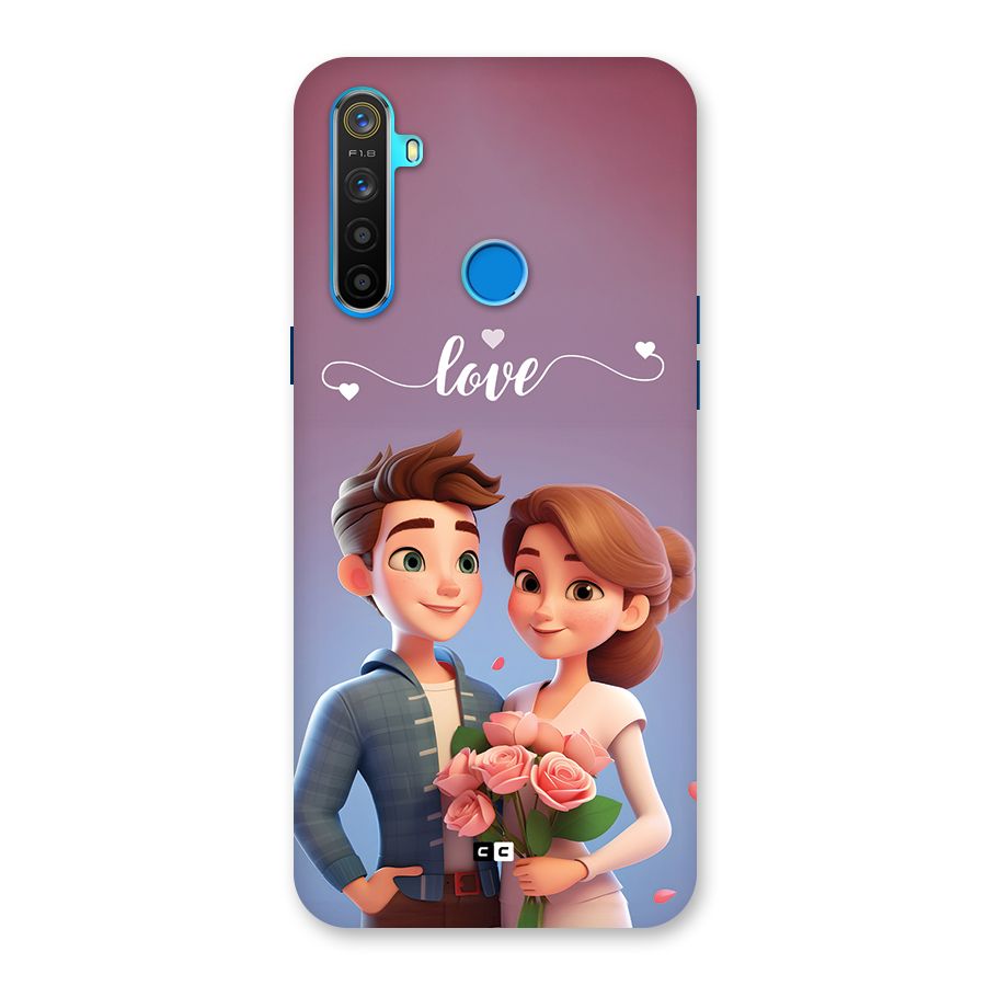 Couple With Flower Back Case for Realme 5