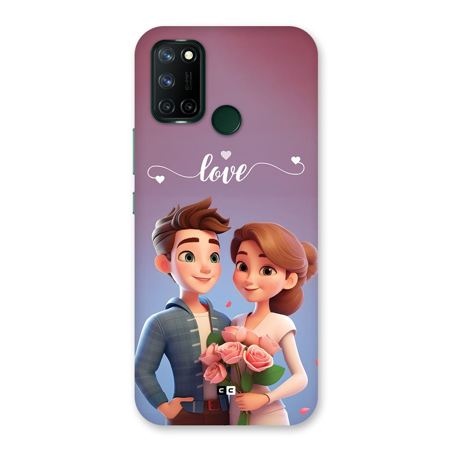 Couple With Flower Back Case for Realme 7i