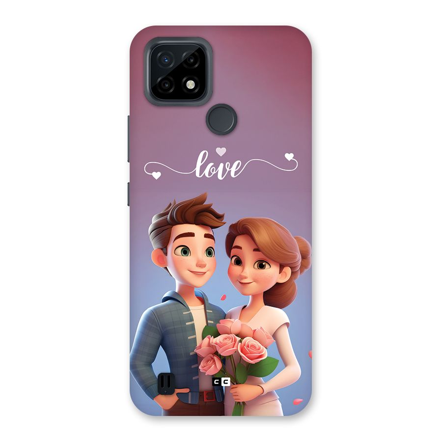 Couple With Flower Back Case for Realme C21