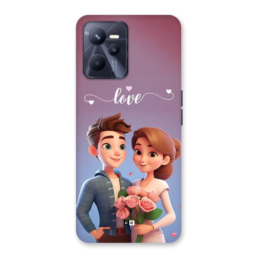 Couple With Flower Back Case for Realme C35