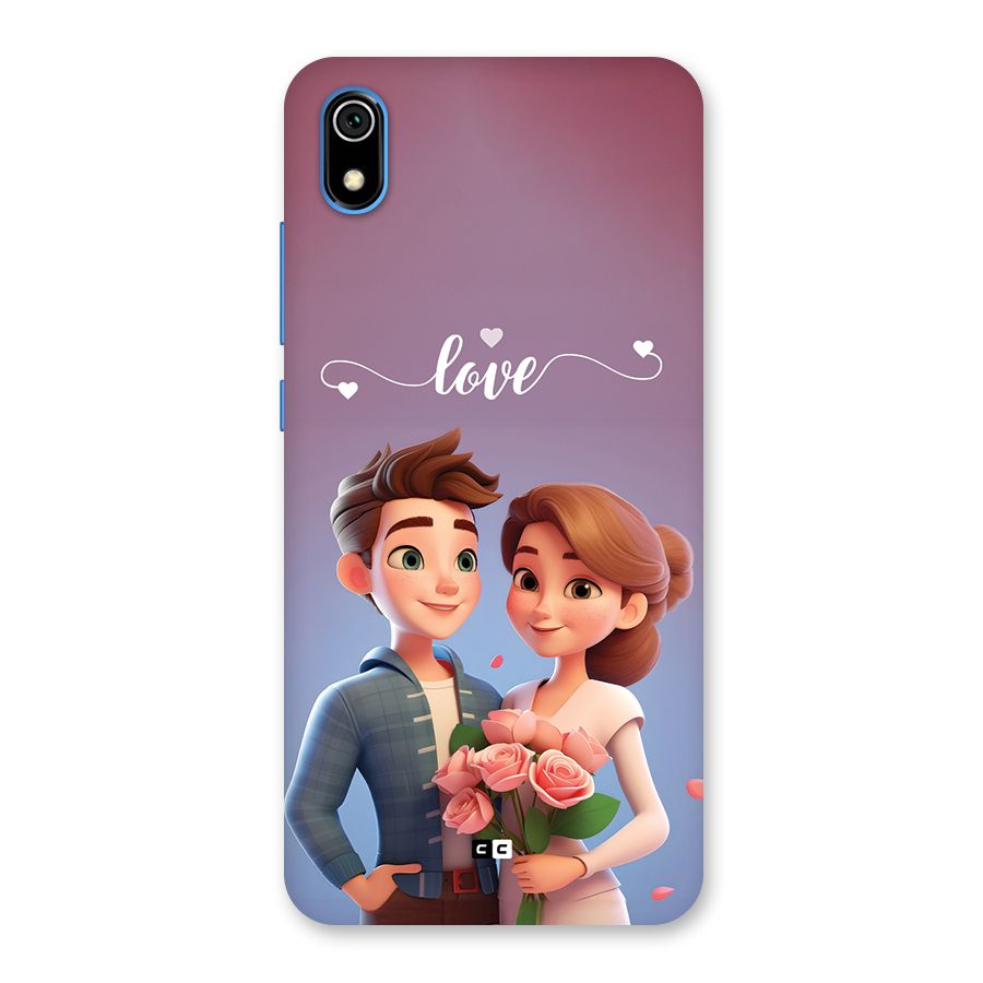 Couple With Flower Back Case for Redmi 7A