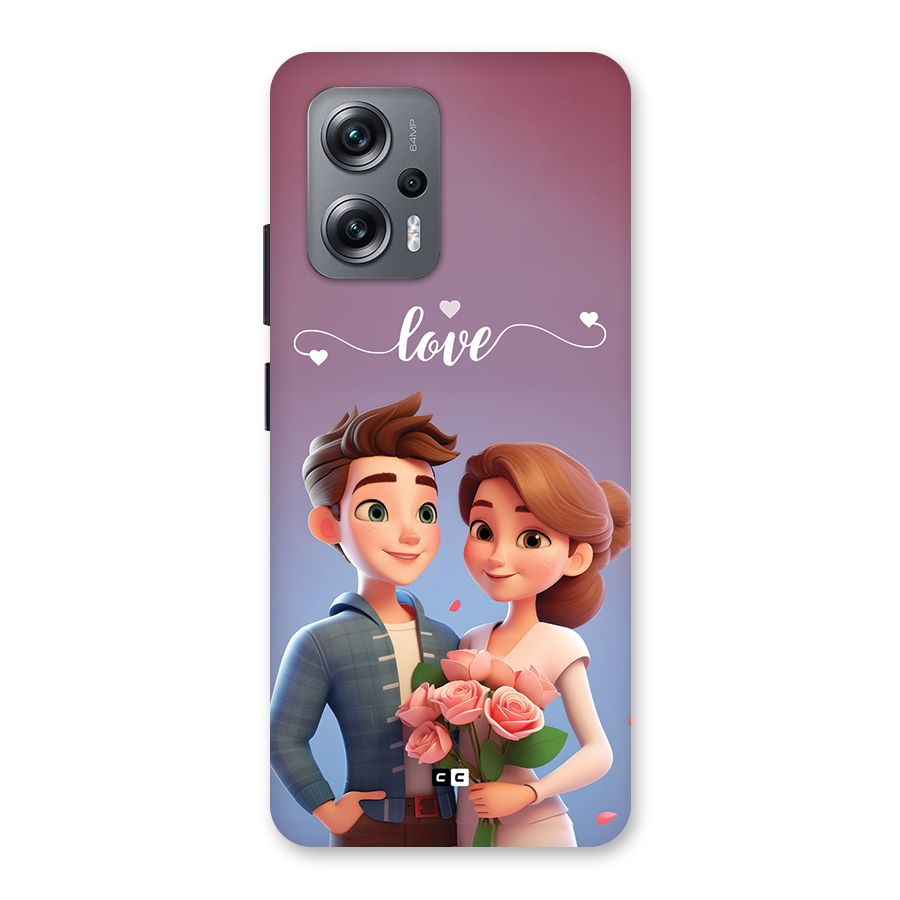 Couple With Flower Back Case for Redmi K50i