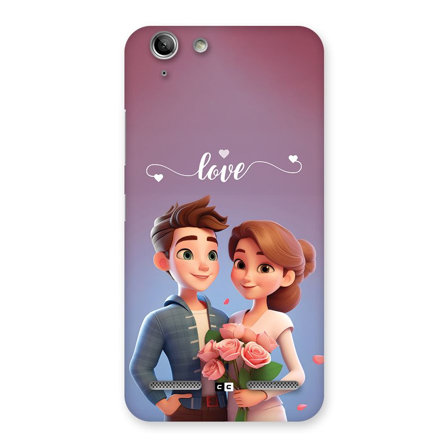 Couple With Flower Back Case for Vibe K5