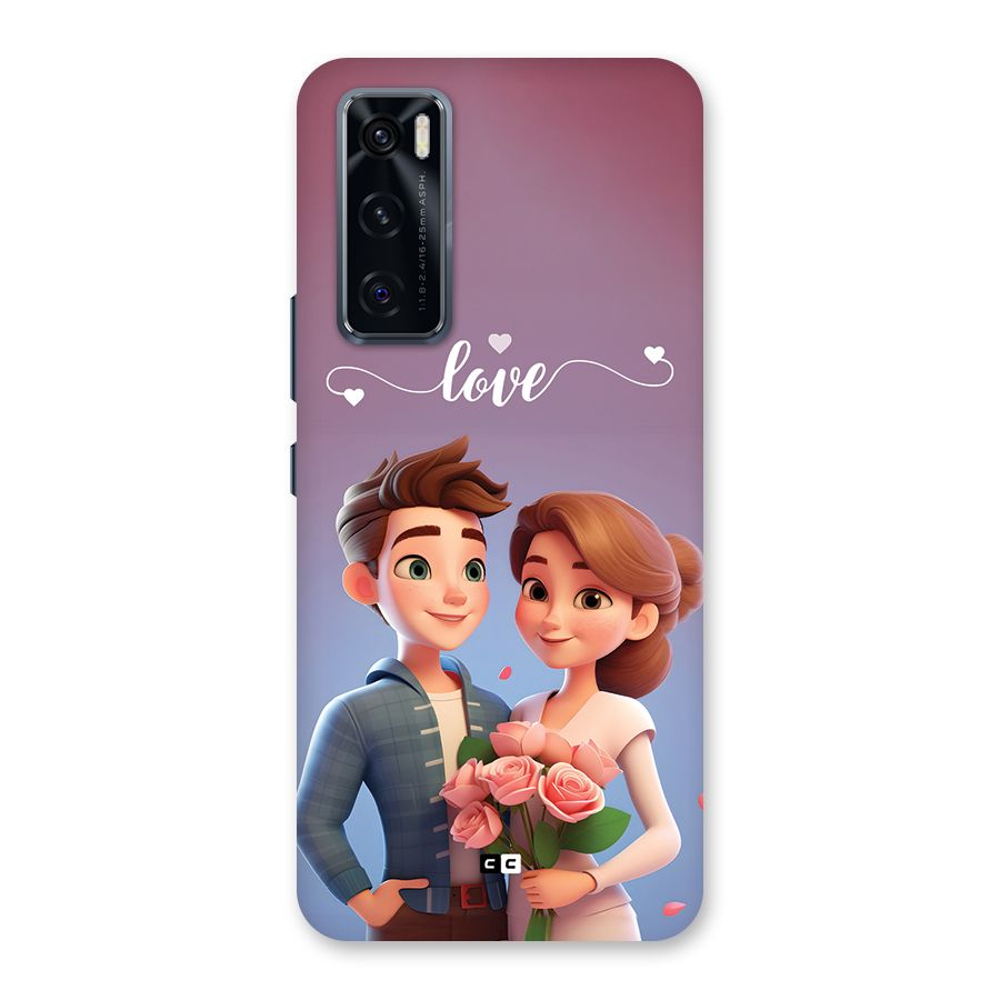 Couple With Flower Back Case for Vivo V20 SE