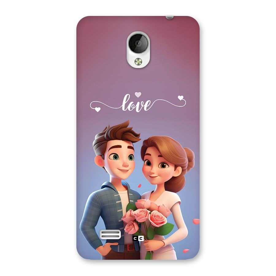 Couple With Flower Back Case for Vivo Y21