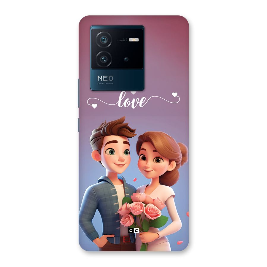 Couple With Flower Back Case for Vivo iQOO Neo 6 5G