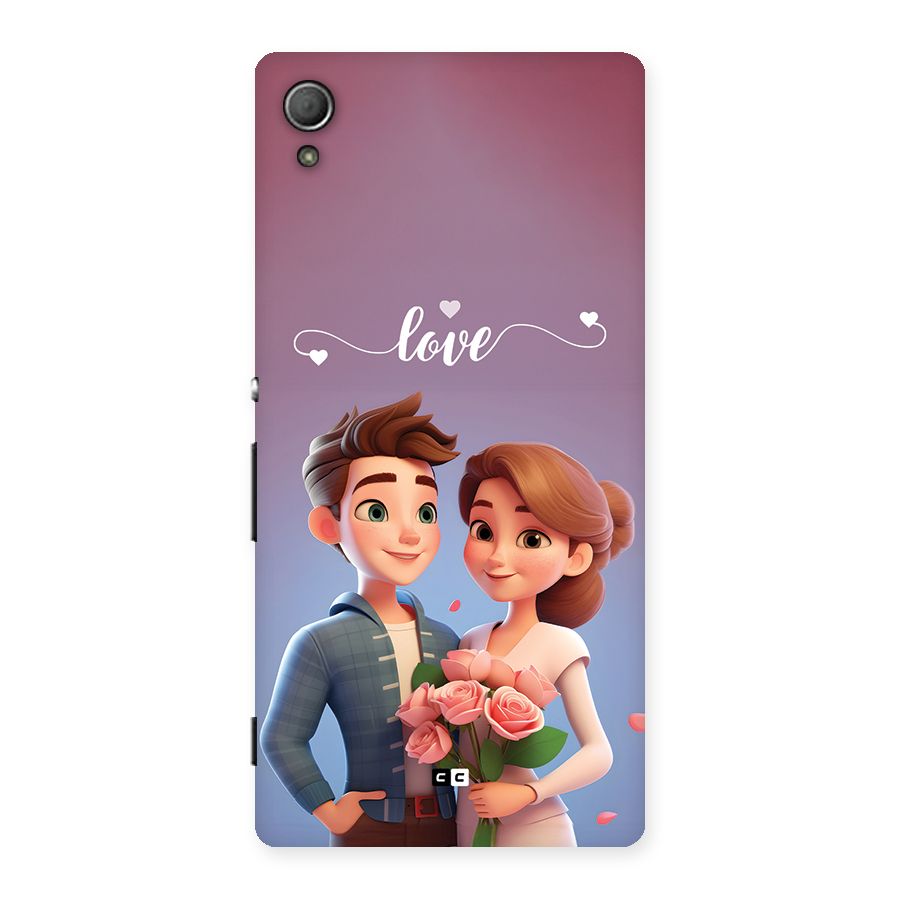 Couple With Flower Back Case for Xperia Z3 Plus