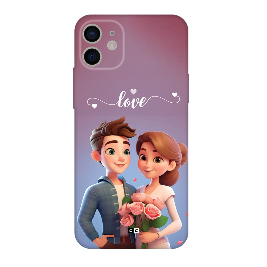 Couple With Flower Back Case for iPhone 11