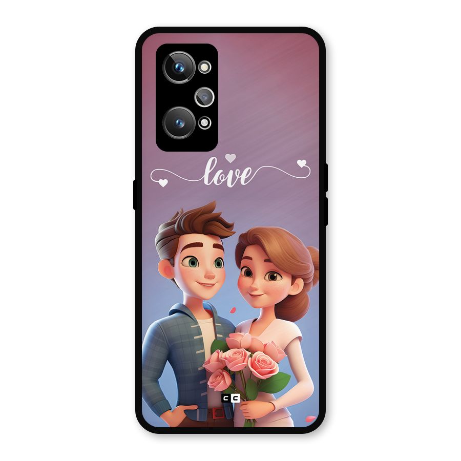 Couple With Flower Metal Back Case for Realme GT Neo2