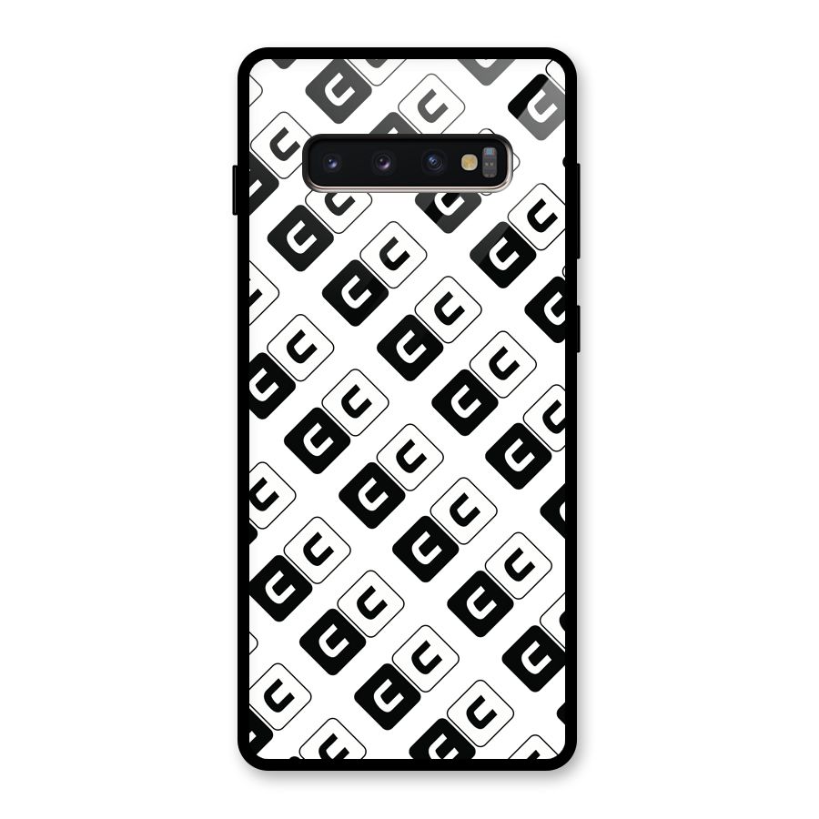CoversCart Diagonal Banner Glass Back Case for Galaxy S10 Plus