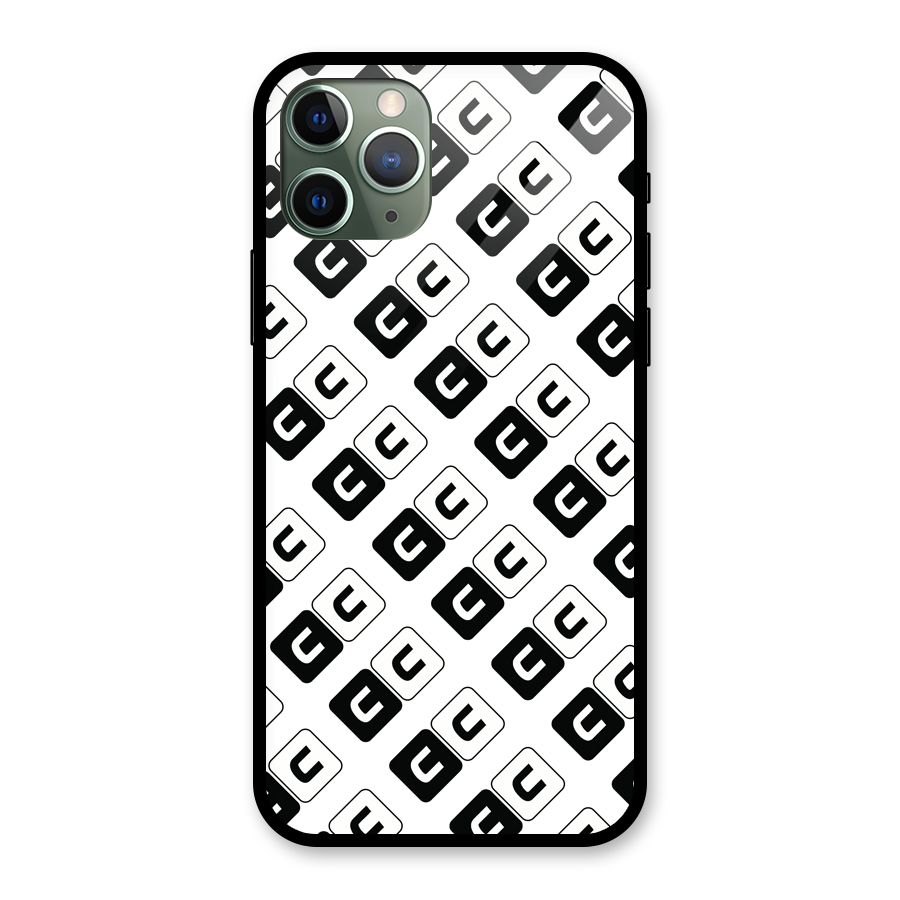 CoversCart Diagonal Banner Glass Back Case for iPhone 11 Pro