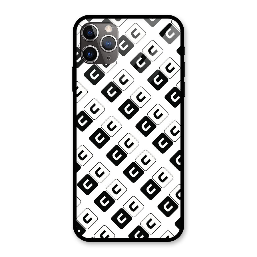 CoversCart Diagonal Banner Glass Back Case for iPhone 11 Pro Max