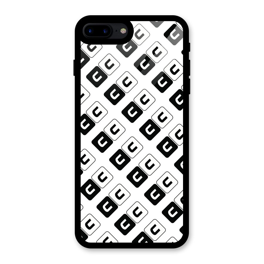 CoversCart Diagonal Banner Glass Back Case for iPhone 8 Plus