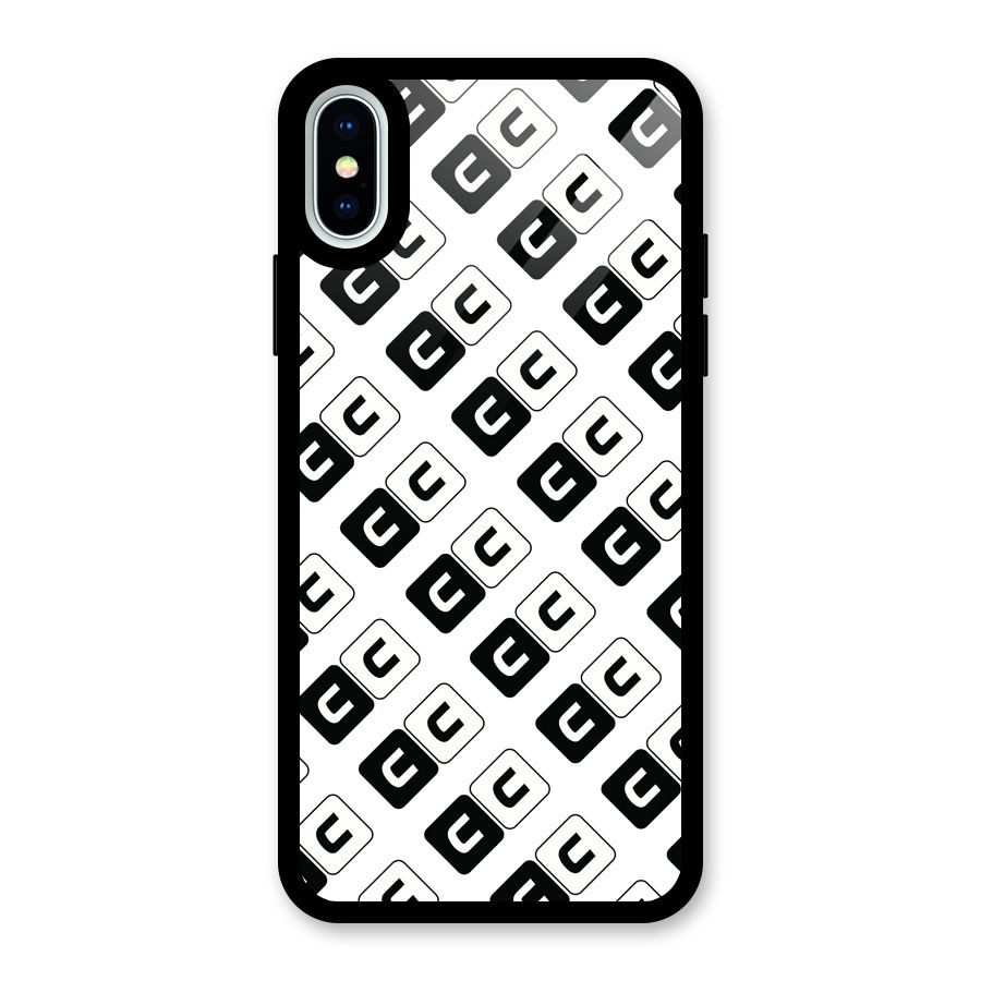 CoversCart Diagonal Banner Glass Back Case for iPhone X