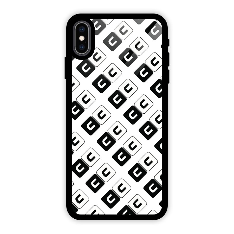 CoversCart Diagonal Banner Glass Back Case for iPhone XS Max
