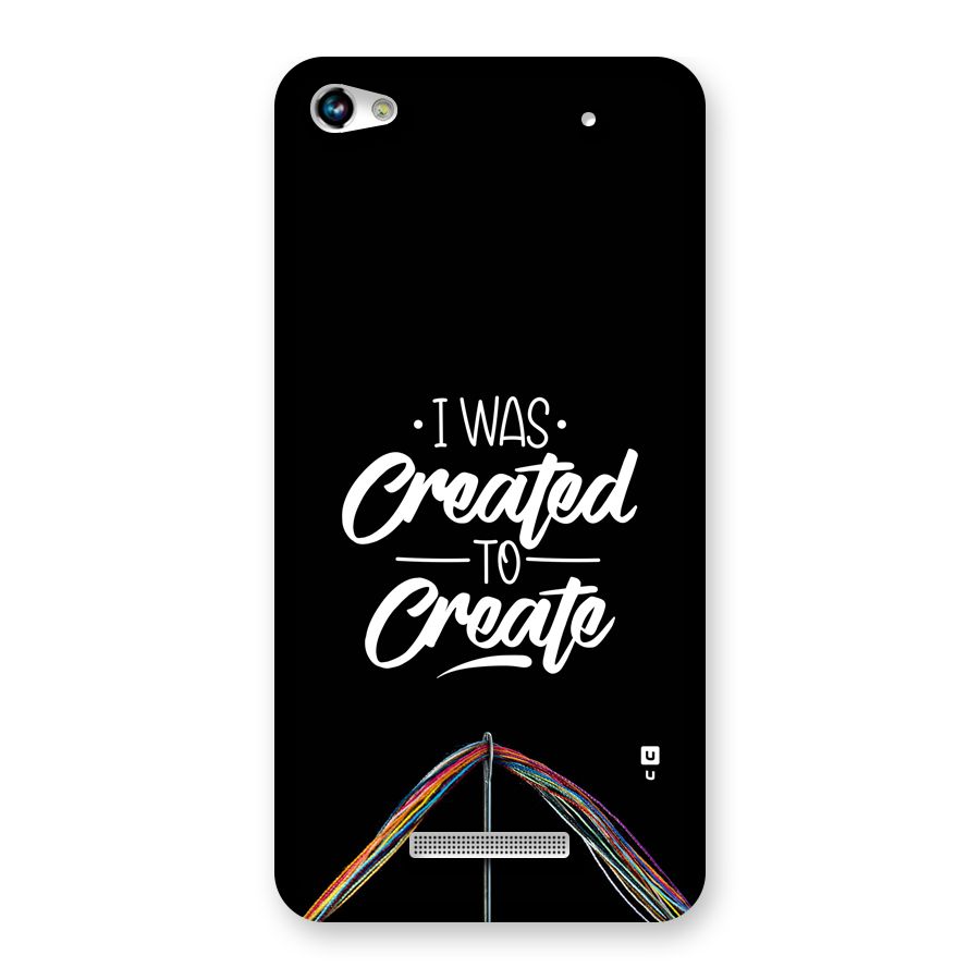 Created to Create Back Case for Canvas Hue 2 A316