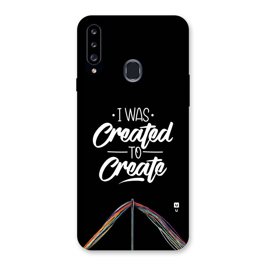 Created to Create Back Case for Galaxy A20s