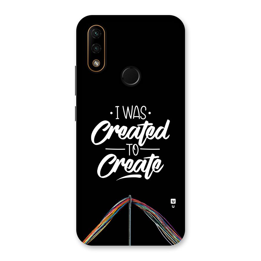 Created to Create Back Case for Lenovo A6 Note
