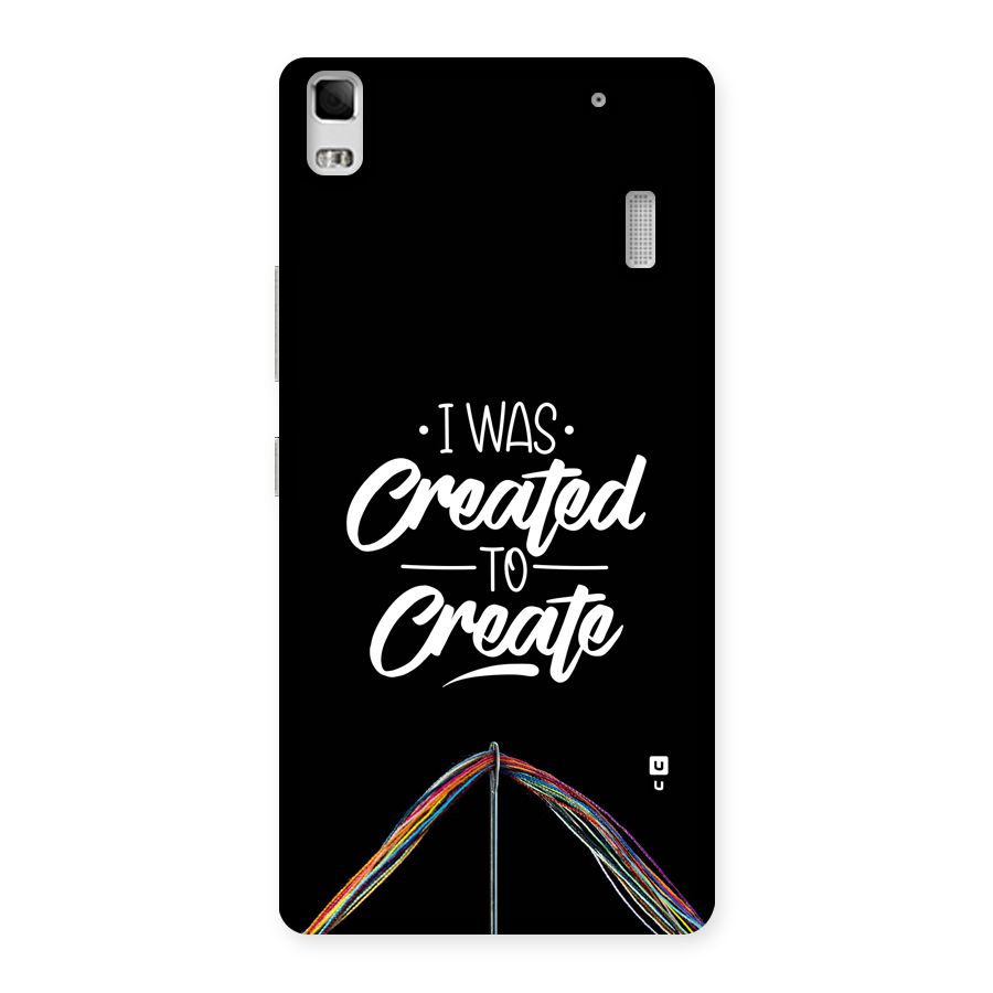 Created to Create Back Case for Lenovo K3 Note