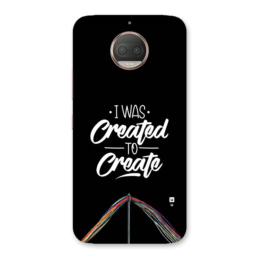 Created to Create Back Case for Moto G5s Plus