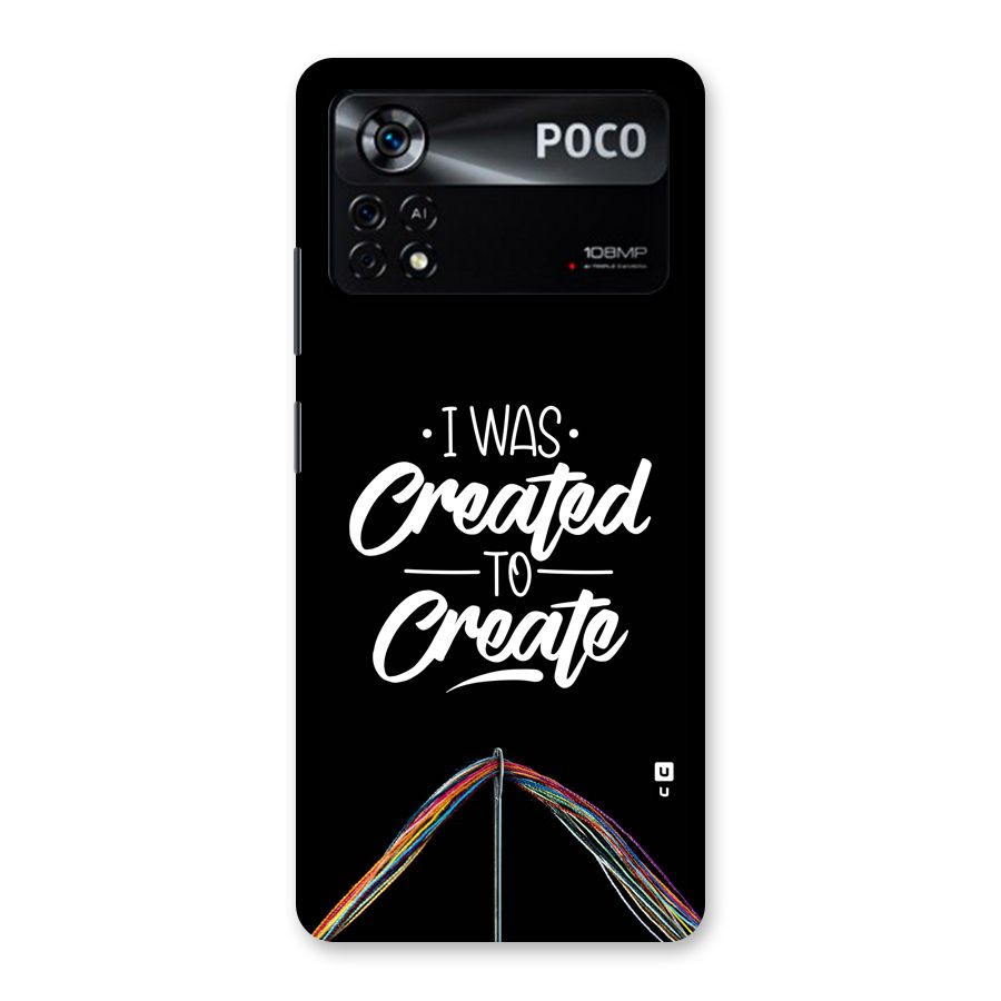 Created to Create Back Case for Poco X4 Pro 5G