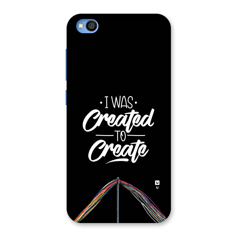 Created to Create Back Case for Redmi Go