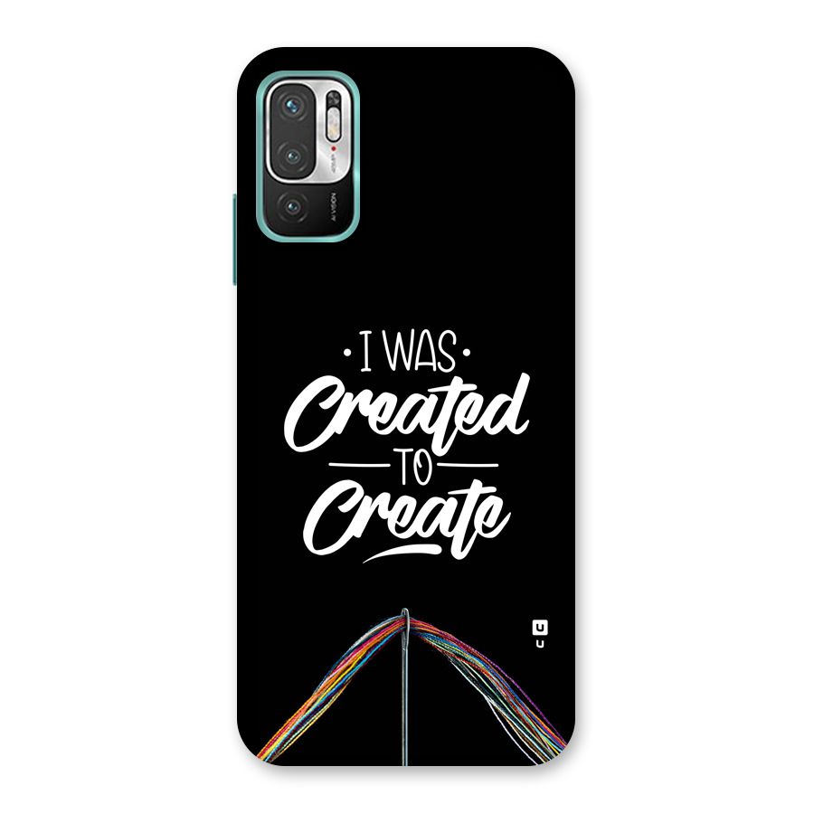 Created to Create Back Case for Redmi Note 10T 5G