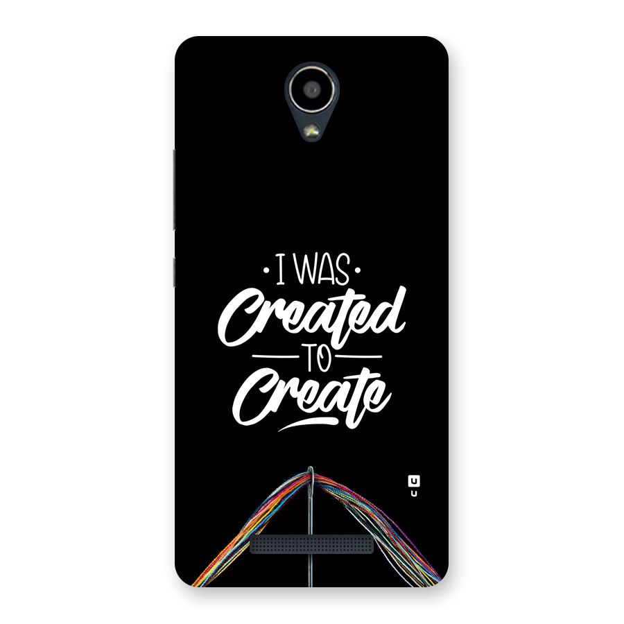 Created to Create Back Case for Redmi Note 2