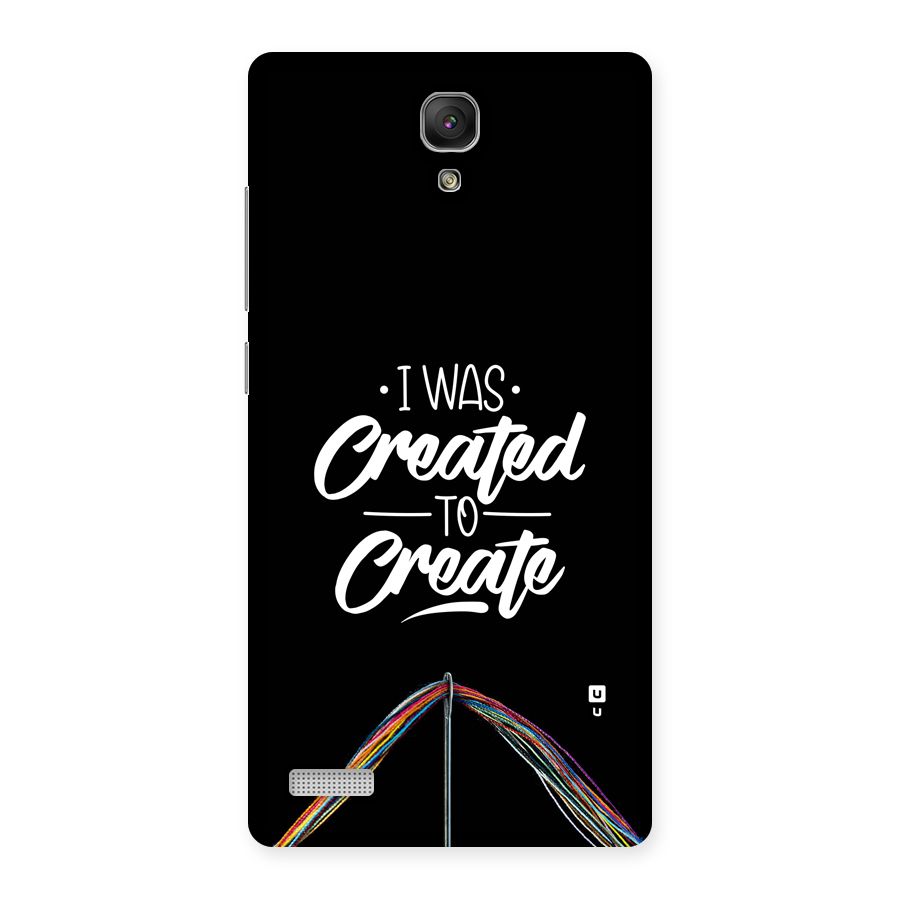 Created to Create Back Case for Redmi Note Prime