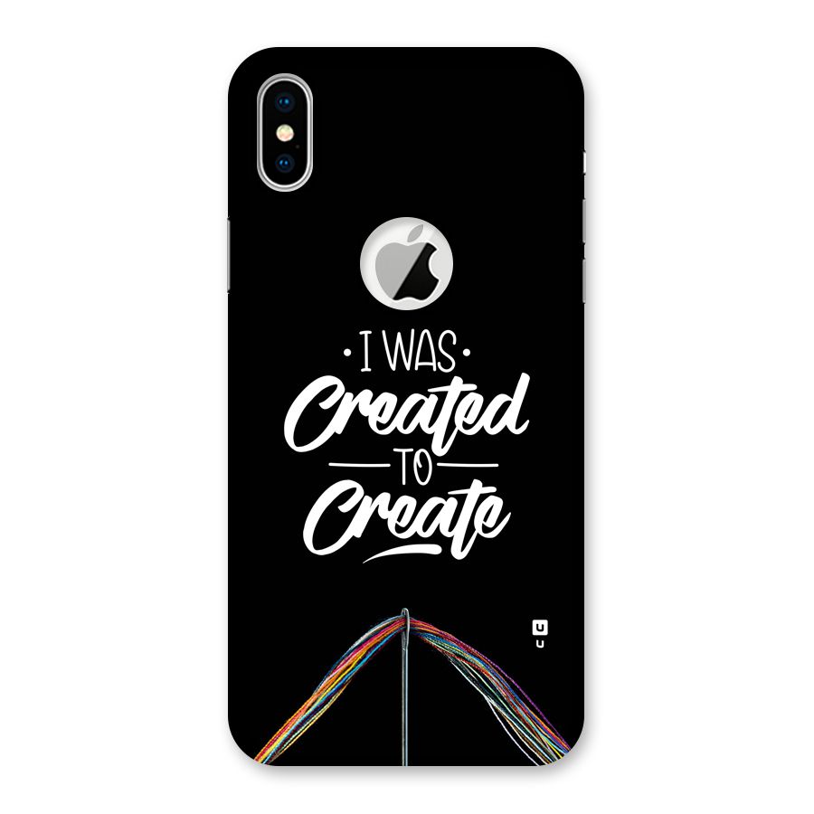 Created to Create Back Case for iPhone XS Logo Cut