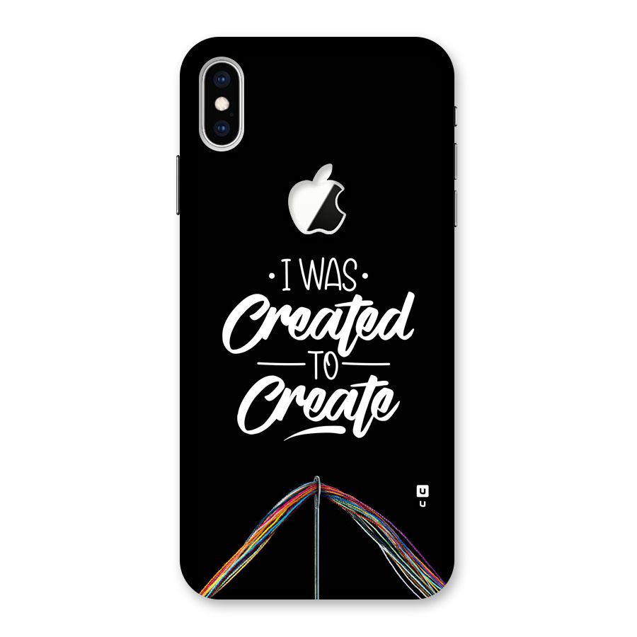 Created to Create Back Case for iPhone XS Max Apple Cut