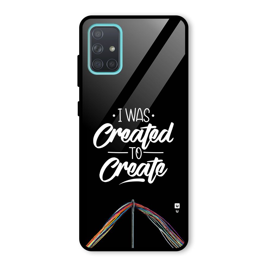 Created to Create Glass Back Case for Galaxy A71