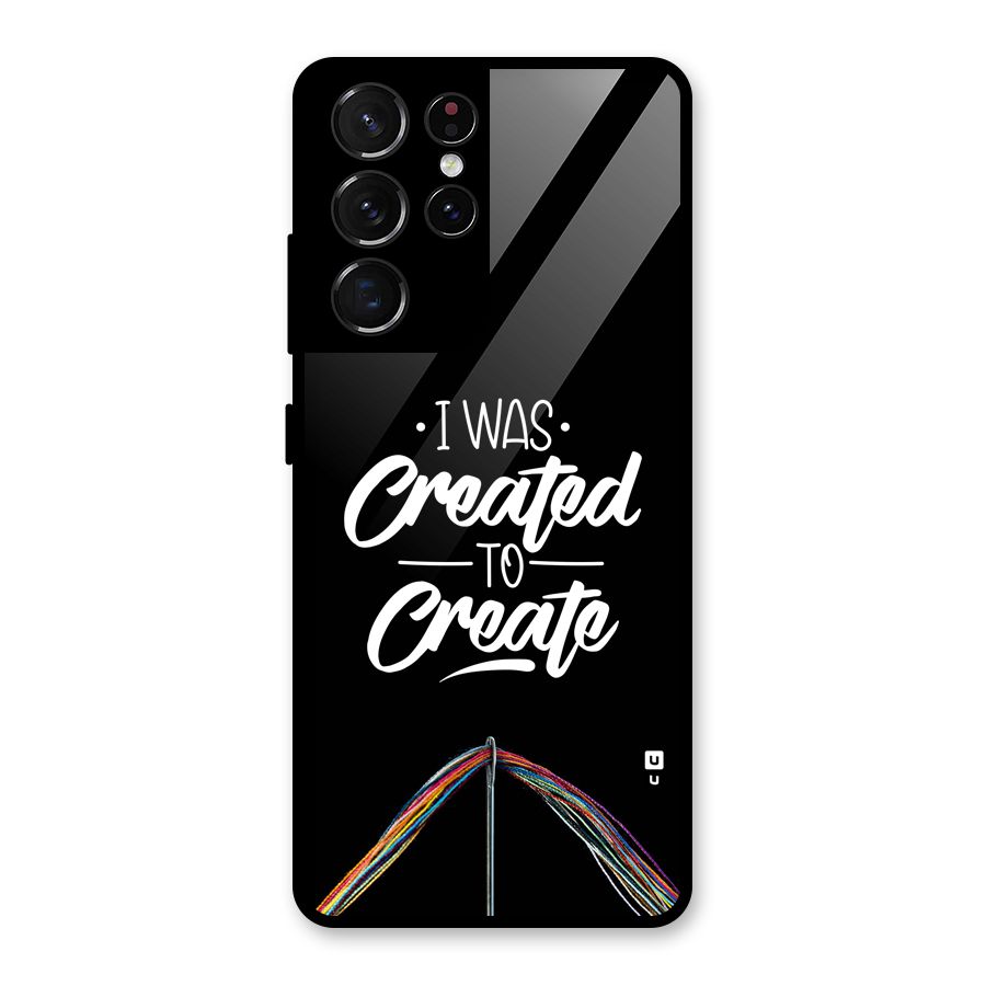 Created to Create Glass Back Case for Galaxy S21 Ultra 5G