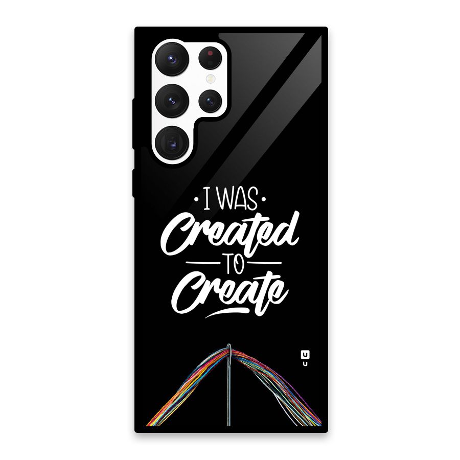 Created to Create Glass Back Case for Galaxy S22 Ultra 5G