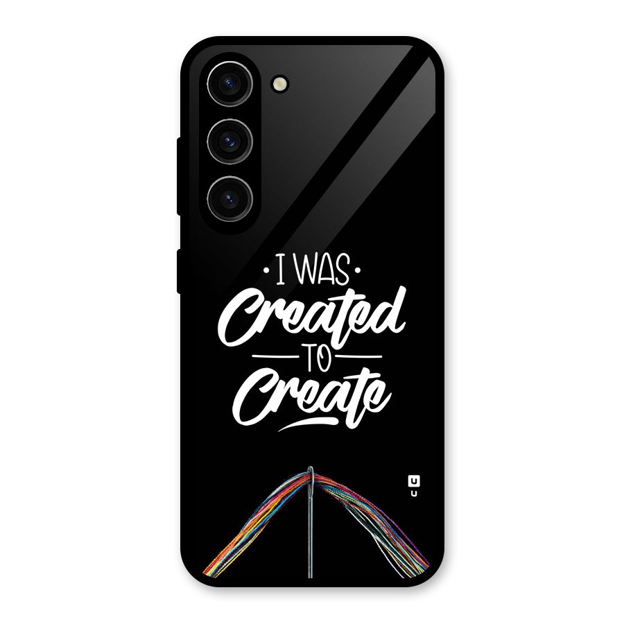 Created to Create Glass Back Case for Galaxy S23