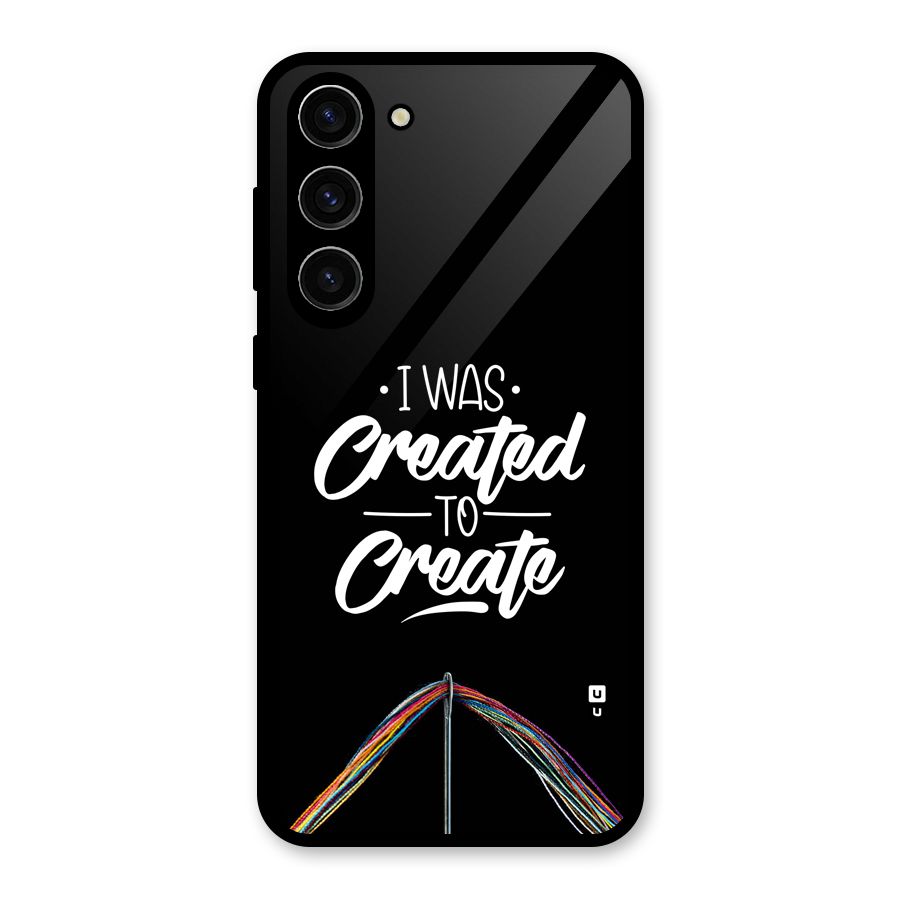 Created to Create Glass Back Case for Galaxy S23 Plus
