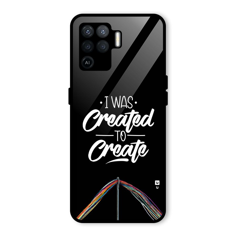 Created to Create Glass Back Case for Oppo F19 Pro