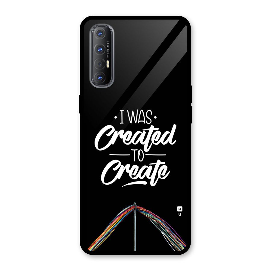 Created to Create Glass Back Case for Oppo Reno3 Pro