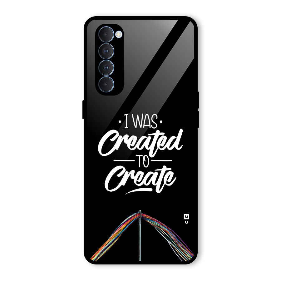 Created to Create Glass Back Case for Oppo Reno4 Pro
