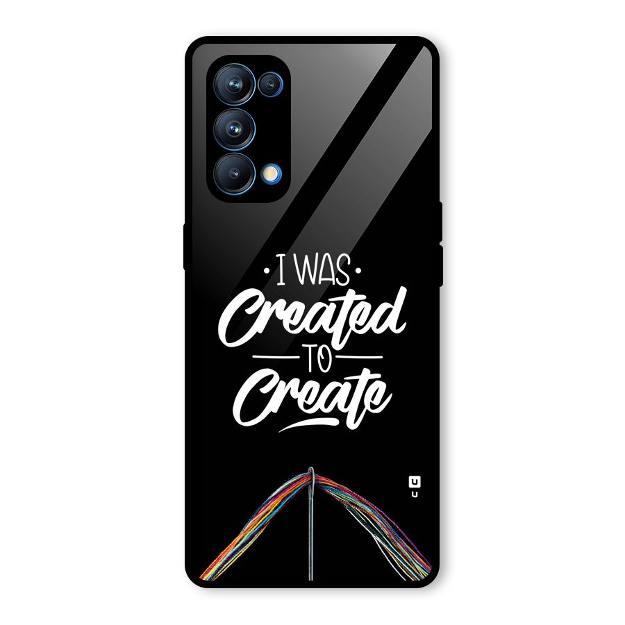 Created to Create Glass Back Case for Oppo Reno5 Pro 5G