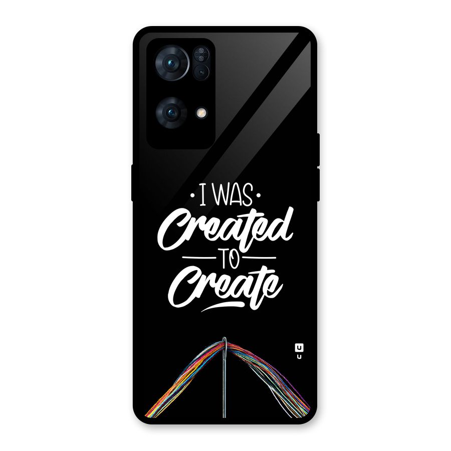 Created to Create Glass Back Case for Oppo Reno7 Pro 5G