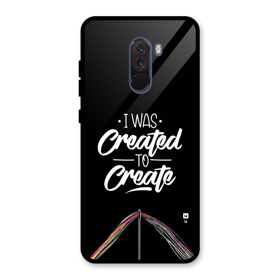 Created to Create Glass Back Case for Poco F1