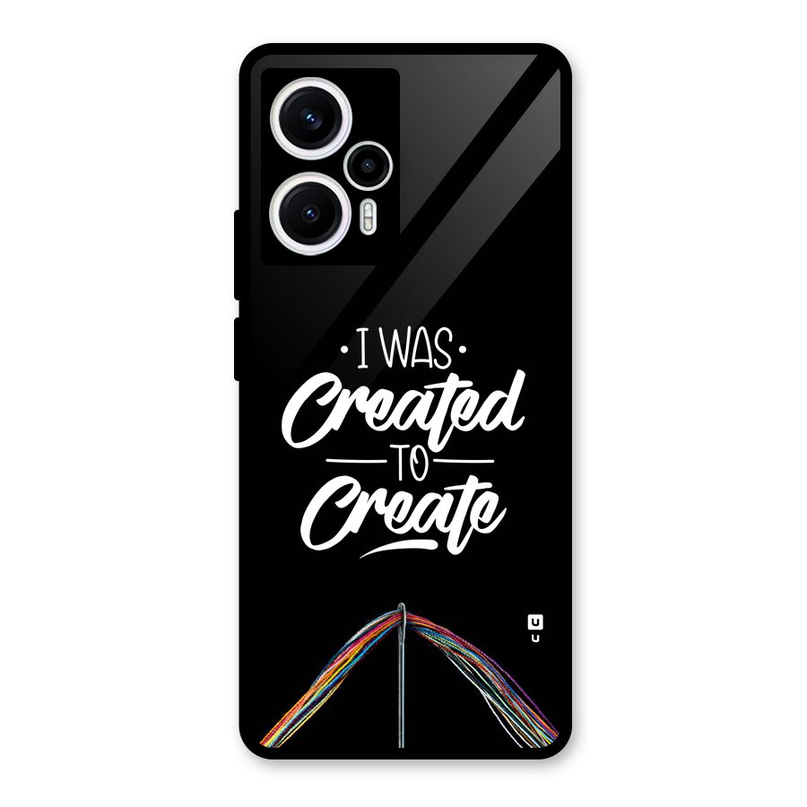 Created to Create Glass Back Case for Poco F5