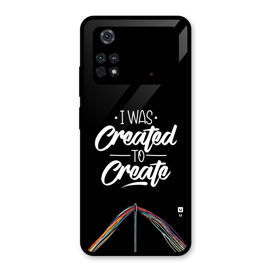 Created to Create Glass Back Case for Poco M4 Pro 4G