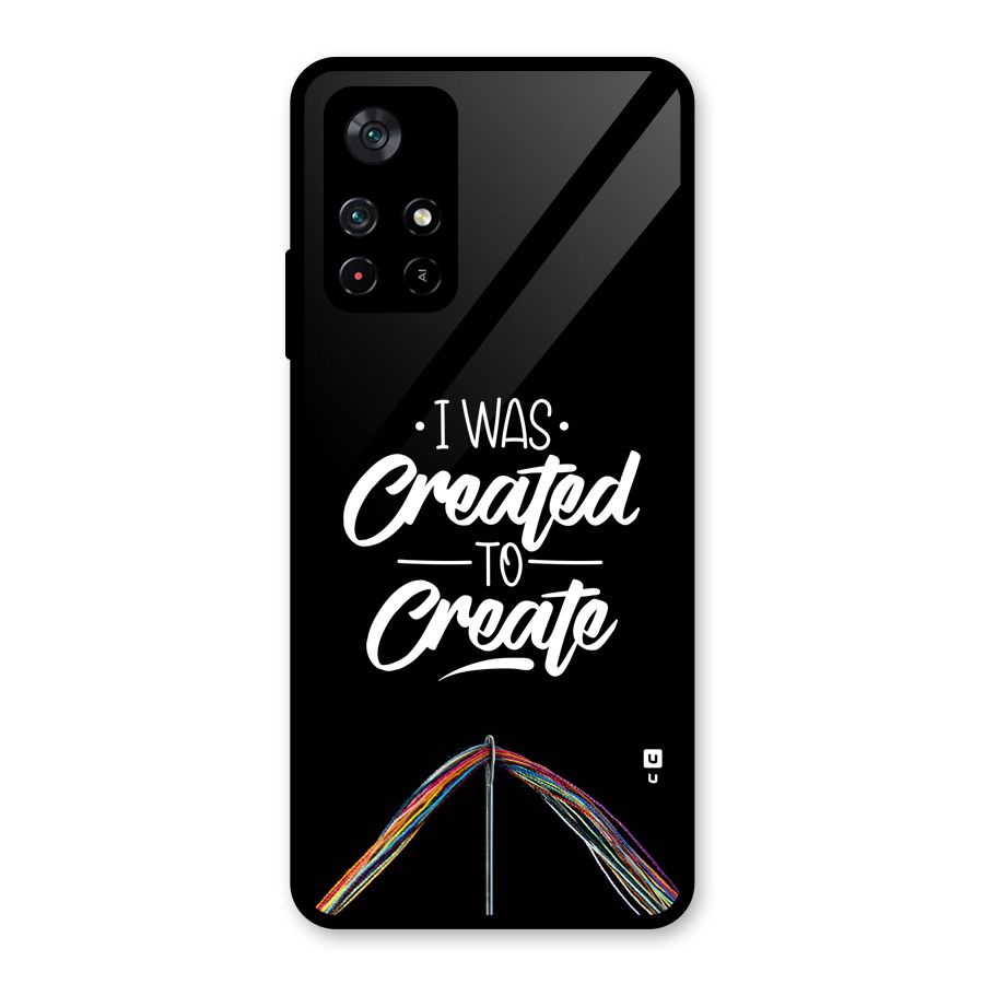 Created to Create Glass Back Case for Poco M4 Pro 5G
