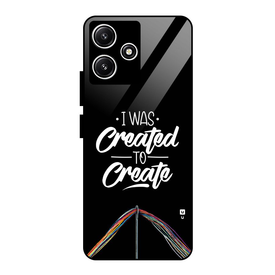 Created to Create Glass Back Case for Poco M6 Pro
