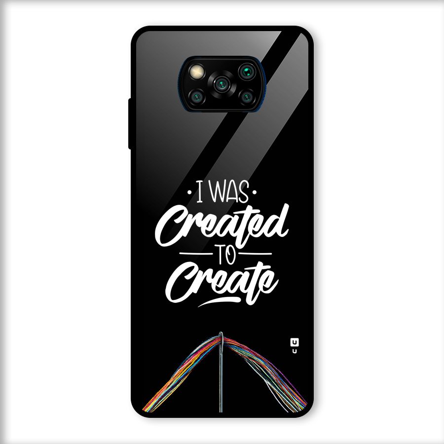 Created to Create Glass Back Case for Poco X3