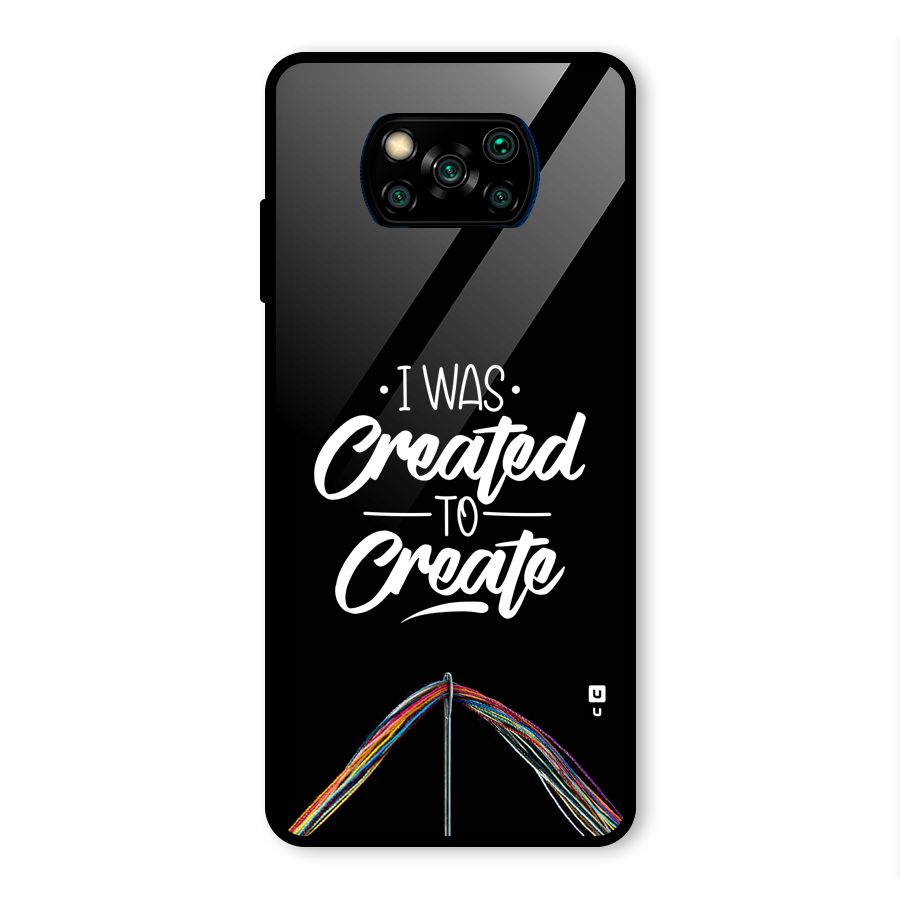 Created to Create Glass Back Case for Poco X3 Pro