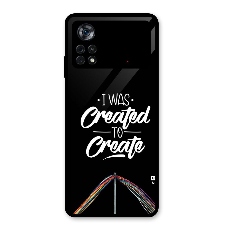 Created to Create Glass Back Case for Poco X4 Pro 5G